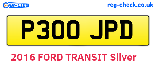 P300JPD are the vehicle registration plates.