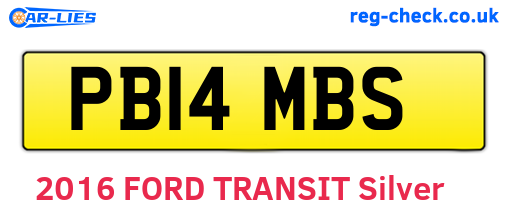 PB14MBS are the vehicle registration plates.