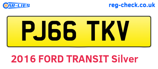 PJ66TKV are the vehicle registration plates.