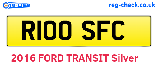 R100SFC are the vehicle registration plates.