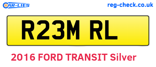 R23MRL are the vehicle registration plates.