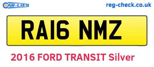 RA16NMZ are the vehicle registration plates.