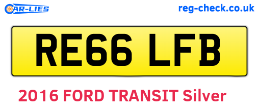 RE66LFB are the vehicle registration plates.