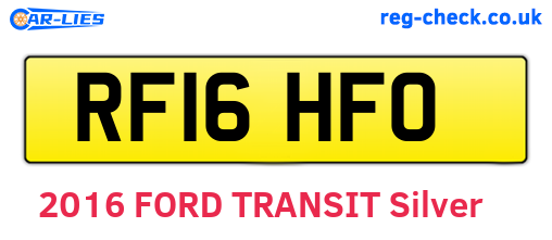 RF16HFO are the vehicle registration plates.