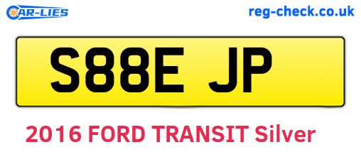 S88EJP are the vehicle registration plates.