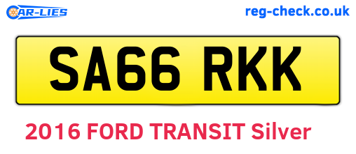 SA66RKK are the vehicle registration plates.