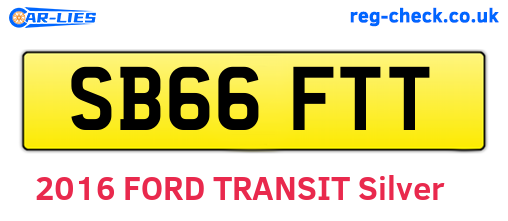 SB66FTT are the vehicle registration plates.