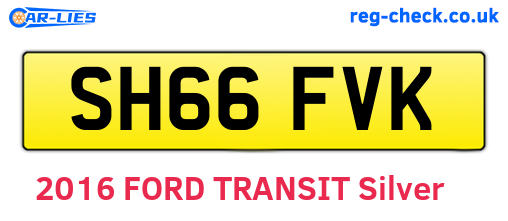 SH66FVK are the vehicle registration plates.