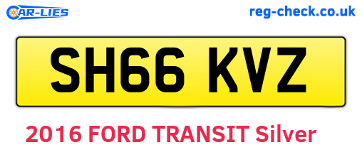 SH66KVZ are the vehicle registration plates.
