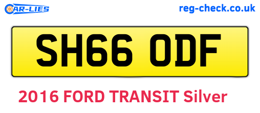 SH66ODF are the vehicle registration plates.
