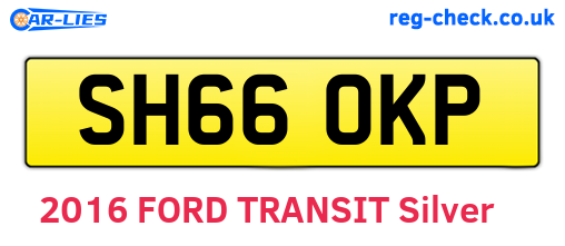 SH66OKP are the vehicle registration plates.
