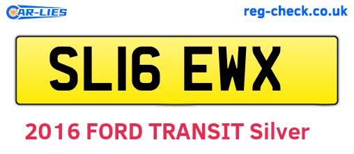 SL16EWX are the vehicle registration plates.