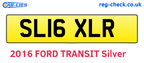 SL16XLR are the vehicle registration plates.