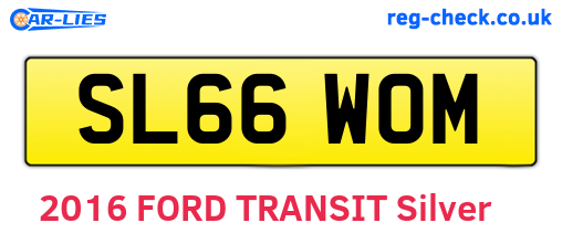 SL66WOM are the vehicle registration plates.