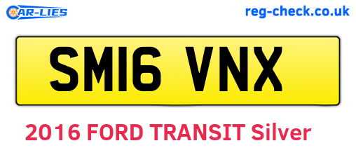 SM16VNX are the vehicle registration plates.