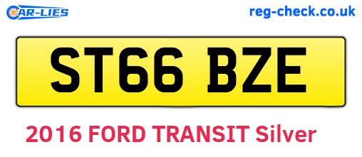 ST66BZE are the vehicle registration plates.