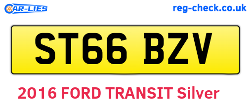 ST66BZV are the vehicle registration plates.