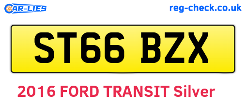 ST66BZX are the vehicle registration plates.