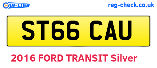 ST66CAU are the vehicle registration plates.