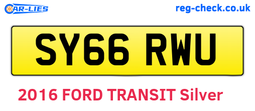 SY66RWU are the vehicle registration plates.