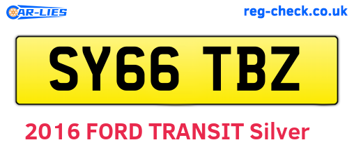 SY66TBZ are the vehicle registration plates.