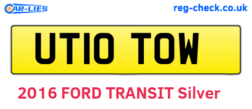 UT10TOW are the vehicle registration plates.