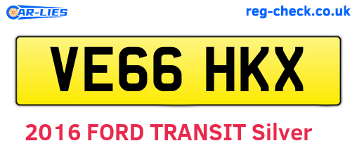 VE66HKX are the vehicle registration plates.