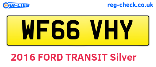 WF66VHY are the vehicle registration plates.
