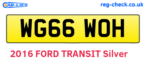 WG66WOH are the vehicle registration plates.
