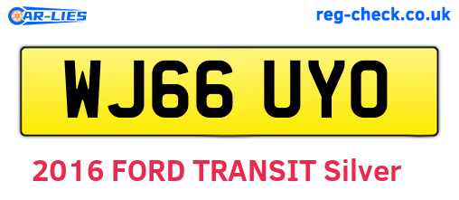 WJ66UYO are the vehicle registration plates.