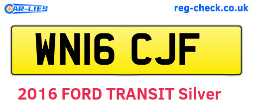 WN16CJF are the vehicle registration plates.