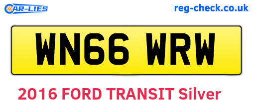 WN66WRW are the vehicle registration plates.