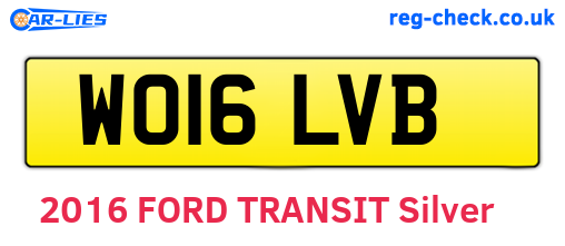WO16LVB are the vehicle registration plates.