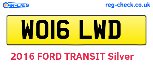 WO16LWD are the vehicle registration plates.