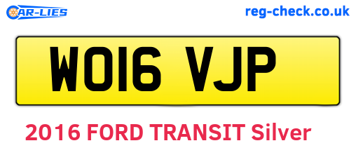 WO16VJP are the vehicle registration plates.