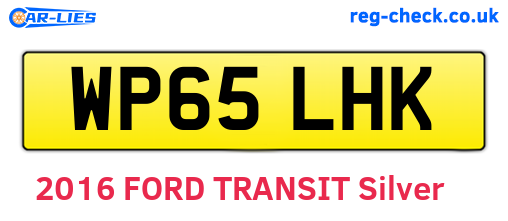 WP65LHK are the vehicle registration plates.