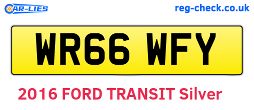 WR66WFY are the vehicle registration plates.