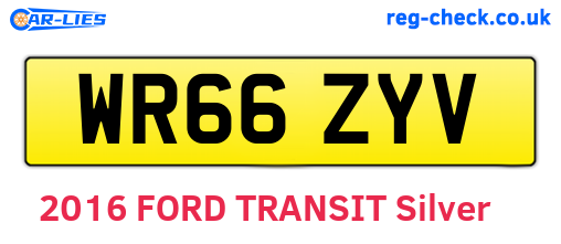 WR66ZYV are the vehicle registration plates.