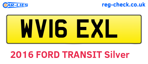 WV16EXL are the vehicle registration plates.