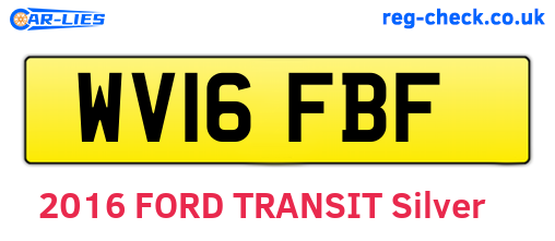 WV16FBF are the vehicle registration plates.