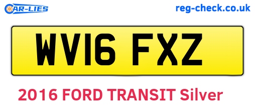 WV16FXZ are the vehicle registration plates.