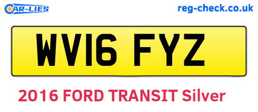WV16FYZ are the vehicle registration plates.