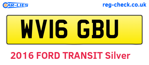 WV16GBU are the vehicle registration plates.
