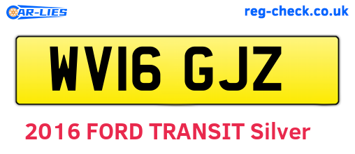 WV16GJZ are the vehicle registration plates.