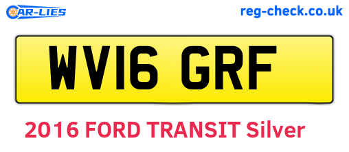 WV16GRF are the vehicle registration plates.