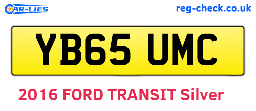 YB65UMC are the vehicle registration plates.