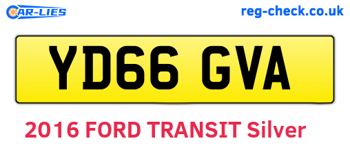 YD66GVA are the vehicle registration plates.