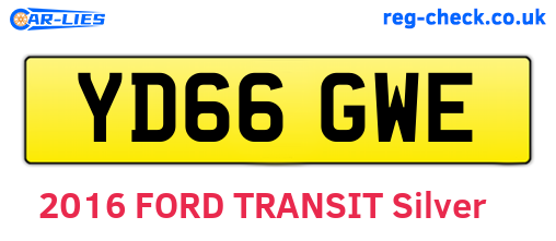 YD66GWE are the vehicle registration plates.