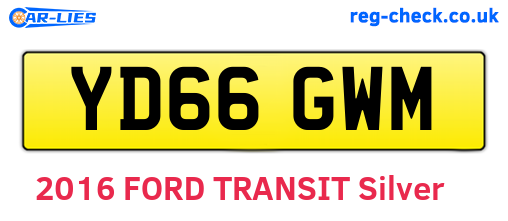 YD66GWM are the vehicle registration plates.