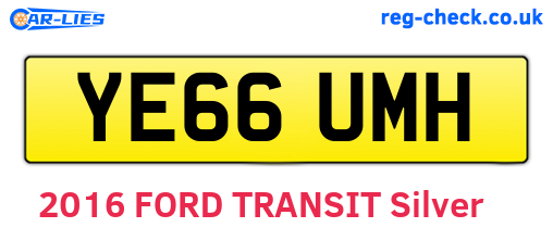 YE66UMH are the vehicle registration plates.